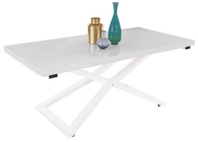 Разтегателна маса с повдигащ механизъм ВЕНЕЦИЯ - бяло хайглос