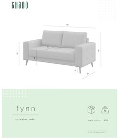Сив диван 168 см Fynn - Ghado
