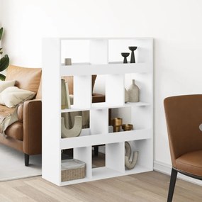 3309519 vidaXL Разделител за стая, бял, 100x33x125,5 см, инженерно дърво