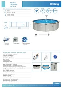 Басейн Hydrium - 4.6 метра с филтър, стълба, подложка, покривало и диспенсър