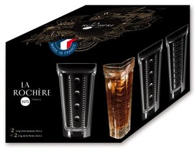 Комплект от 4 дълги чаши за напитки La Rochère , 340 ml Saga - La Rochére