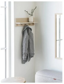 Бежова стенна закачалка с рафт 50 cm Rocca – House Nordic