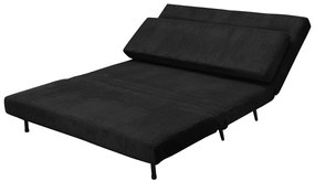 Антрацит разтегателен диван от рипсено кадифе 140 cm Mallory – Støraa