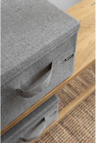 Сива текстилна кутия за съхранение с капак 31x41x22 cm Soft Storage Medium – Bigso