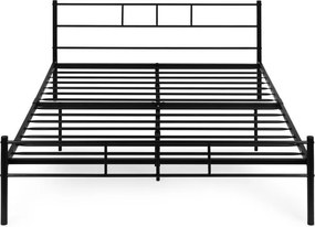Черно метално легло със стабилна рамка