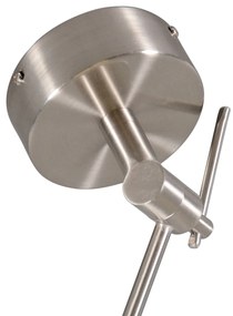 Интелигентен окачен аплик стомана с абажур бял 35 см с Wi-Fi A60 - Blitz