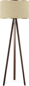 Rosling Mdf/текстил/Pvc подова лампа в орех/бежов цвят 38x21x140см.