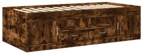 3280248 vidaXL Дневно легло с чекмеджета, без матрак, опушен дъб, 90x200 см