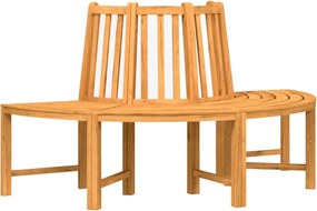 364406 vidaXL Полукръгла пейка за дърво Ø160 см масивно тиково дърво