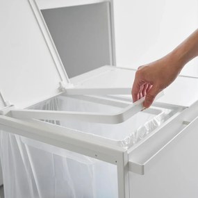 Бяло метално кошче за рециклиране Tower – YAMAZAKI