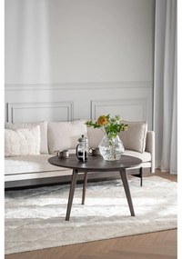 Тъмнокафява масичка за кафе от декор от дъб ø 90 cm Yumi – Rowico