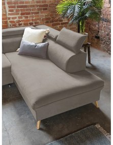 Светлокафяв кадифен U-образен ъглов диван (десен ъгъл) Sweet Harmony - Miuform