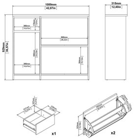Накланяща се стойка за обувки от дъбов декор в естествен цвят 109x93x32 cm Naia – Tvilum