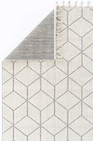 Килим Bukle 1407, цвят Бял, 80 x 300 см