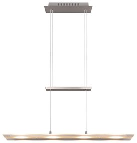 Сиво LED висящо осветително тяло със стъклен абажур Milos - Trio