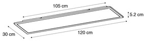 Модерен LED панел черен 120 см с LED Dim to Warm - Liv