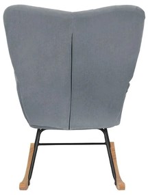 Сиво кадифено люлеещо се кресло Elza – Støraa