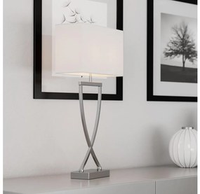 ByRydens 2820430-5000 - Настолна лампа OMEGA 1xE27/5W/230V бял/лъскав хром