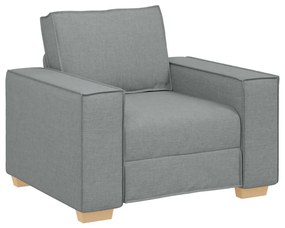 4104960 vidaXL Диван-фотьойл, светлосив, 60 см, плат