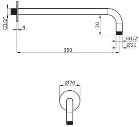 Стенен душ рамо Herzbach Living Spa iX