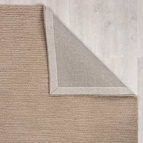 Бежов ръчно изработен вълнен килим 120x170 cm Harris Boucle – Flair Rugs