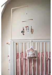 Светлорозов калъф за матрак за детско легло от органичен памук 365 cm Blossom Pink – Cam Cam Copenhagen