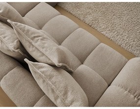 Кафяво-сив шенилов сгъваем/с място за съхранение ъглов диван (десен ъгъл/L форма) Everest – Bobochic Paris