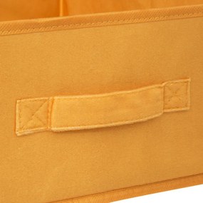 Кутия за съхранение 5five Mix & Modul, Кадифе, Жълта, 31x15 cm