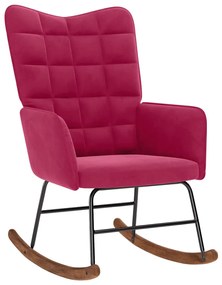 4016837 vidaXL Люлеещ стол, виненочервен, кадифе