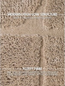 Бежов ръчно изработен кръгъл килим ø 160 cm Lambeth Jasper – Ted Baker