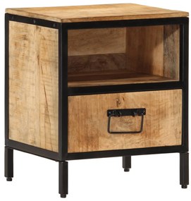 358912 vidaXL Нощно шкафче, 40x35x50 см, масивна мангова дървесина