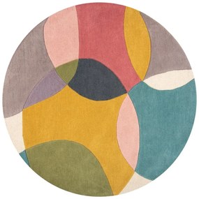 Ръчно изработен вълнен кръгъл килим ø 160 cm Glow Multi – Flair Rugs