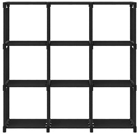 322610 vidaXL Органайзер с 9 отделения, черен, 103x30x107,5 см, плат