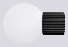 Черна стенна лампа ø 12 cm Orbital – Sollux