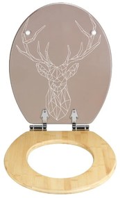 Седалка за тоалетна, изработена от бамбук и ПДЧ , 44 x 37,5 cm Stag - Wenko