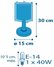 Лампа за четене Ango Clouds-Pink