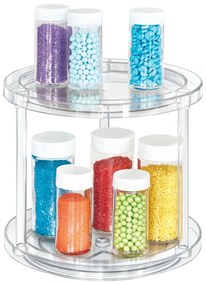 IDesign The Home Edit кръгла въртяща се двуетажна поставка за контейнери, ⌀ 24,1 cm - iDesign/The Home Edit