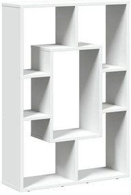 858138 vidaXL Библиотека, бяла, 63x20x90 см, инженерно дърво