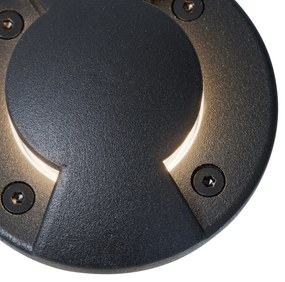 Модерно подово петно черно GU10 50mm 2-светлинен ефект IP65 - Cellar