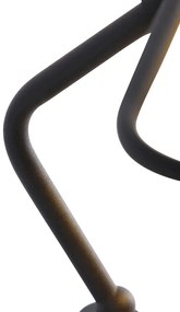 Класическа нотариална лампа черна с опалово стъкло - Banker