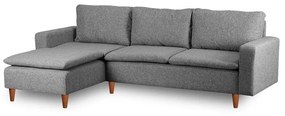 Светлосив ъглов диван (ляв ъгъл) Lungo – Balcab Home