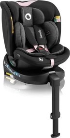 Lionelo - Автокресло с въртяща се основа NAVY i-Size 40-150 см черно/розово