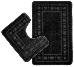 Черни килими за баня в комплект от 2 бр. WC 50x80 cm Armoni – Catherine Lansfield