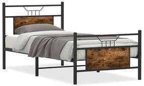 4106754 vidaXL Рамка за легло без матрак опушен дъб 90x200 см инженерно дърво