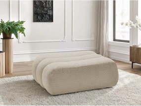 Бежова табуретка от прежда с примки от букле Azra – Bobochic Paris