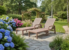 Шезлонг Concavo-светлокафяв