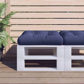 378222 vidaXL Палетна възглавница, нейви синя, 60x61,5x10 см, текстил
