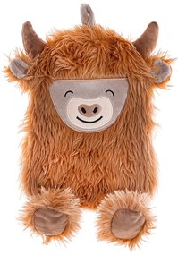 Кафяв термофор от микроплюш 700 ml Highland Cow – Sass &amp; Belle