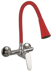 Смесител за кухня LINNI RED MATT ICF 5108152R 7789, месингов, червен мат, 47x17.5х28.3см