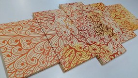 картини от 5 части – Златна етническа Мандала